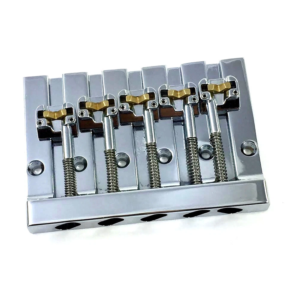 Hipshot Kickass 5 String Bass Bridge Chrome Retrofits Badass V - 5K501C