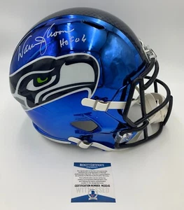 WARREN MOON signed/autographed SEATTLE SEAHAWKS CHROME REPLICA HELMET HOF 06-BAS - Picture 1 of 8