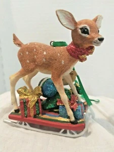 VINTAGE DANBURY COME NUOVO "FAWN" CERVO BAMBINO ANIMALE ORNAMENTO COLLEZIONE 3,5" LARGO - Foto 1 di 5