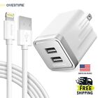 Overtime iPhone Charger Set, MFi Certified Lightning Cable with Dual USB Charger