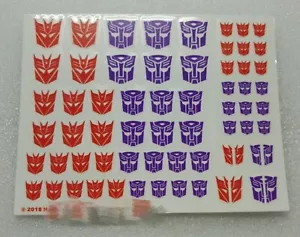 Ocean Shattered Glass Autobot & Decepticon Logo Luminous decals - Picture 1 of 2