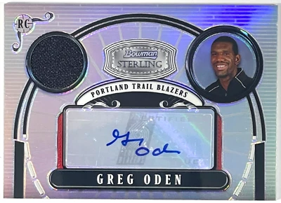 Jersey Bowman Sterling 2007-08 refractor Greg Oden reliquia automática SSP RC GO1/19 Foto 1 de 2
