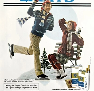 Raleigh Cigarettes Norman Rockwell 1979 anuncio tabaco vintage representante DWKK14 Foto 1 de 2