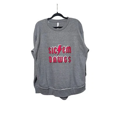 UGA Sic Em Dawgs Шениль и Блестящая Толстовка Университет Джорджии Футбол - Изображение 1 из 3