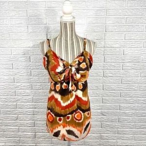 Lane Bryant Multicolored Patterned Bow Front Tank Top Plus Size 18 - Picture 1 of 6