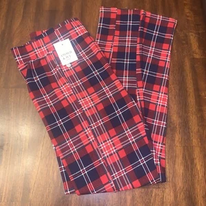 NWT Crown & Ivy Girls Victor Red Adjustable Waist Stretch Twill Pants Size XL - Picture 1 of 5