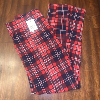 NWT Crown & Ivy Girls  Victor Red Adjustable Waist Stretch Twill Pants Size XL - Image 1 of 4