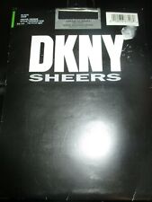 DKNY Vintage BLACK Sheer to Waist Nylon PANTYHOSE - Size PETITE - 4'10"-5'14"