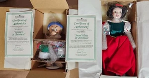 "Snow White & Grumpy At CHRISTMAS" Ashton-Drake Doll's With Box and CERTIFICATE - Picture 1 of 23