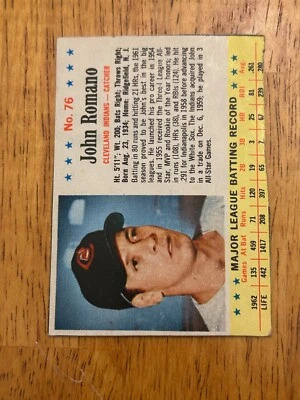 1963 Post #76 John Romano Cleveland Indians VG-EX @QJ53 - Image 1 of 2