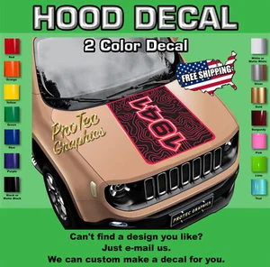 Hood Decal Fits Jeep Renegade Blackout (1941) Ren-208 - Bild 1 von 8