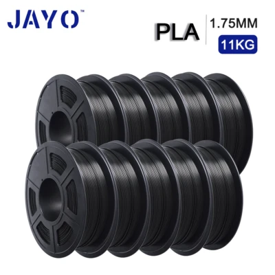 JAYO 10KG Impression 3D Filament PLA 10Noir 1.1KG/Rouleau 1.75mm Blasenfrei
