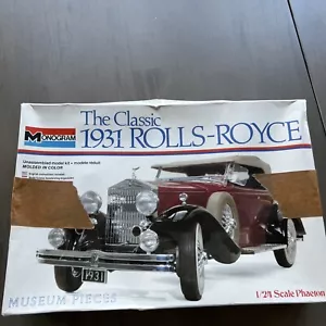 MONOGRAM The Classic 1931 ROLLS ROYCE Model kit 1/24 Museum VINTAGE 1978 SEALED - Bild 1 von 6