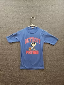 VTG Detroit Pistons NBA T-Shirt Artex Single-Stitch Size Youth Large RARE 80s - Picture 1 of 7