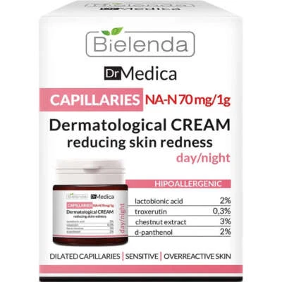 Bielenda Dr Medica Capillaries Anti Redness Cream Serum Micellar Emulsion - Image 1 of 2