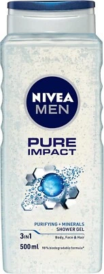 MEN Pure Impact Shower Gel 500Ml | Men'S Refreshing Body Wash | with Purifying S - image 1 of 4