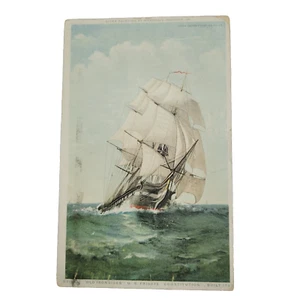 Antiguo Ironsides 1797 Fragata Constitución Barco 1910 Postal Cancelar Sello - Imagen 1 de 13