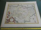 100% Original Large Kent  Map By Jansson C1650  Hand Colour Vgc