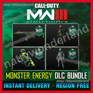 Call of Duty Modern Warfare 3 Monster Energy Full Set of 8 Codes Skins CoD MW3