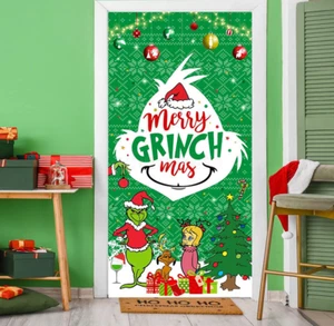 G-rinch Banner Sign Christmas Front Porch Door Decoration Outdoor Xmas Decor NEW - Picture 1 of 44