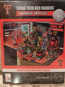 Very rare Texas Tech Red Raiders 500 piece puzzle plus Bonus Poster - Picture 1 of 4