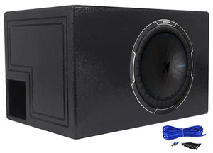 Kicker 51CWQ124 COMP Q 12" 1000w Car Subwoofer+Vented Sub Box Enclosure CWQ124 - Picture 1 of 10