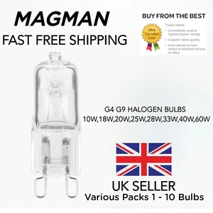 G9 And G4 Halogen Bulb Capsule Bulbs Various  5W To 60W Lamp Light  220v 12v - Picture 1 of 16