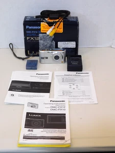 Panasonic LUMIX DMC-FX12 7.2MP Digital Camera Silver w/ Battery & Charger +++ - Picture 1 of 7