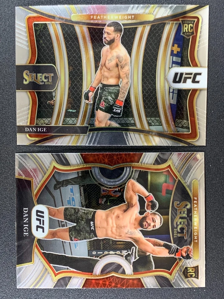Dan Ige #2 + Dan Ige #113 Panini Select 2021 Rookie UFC Card  2021 - Image 1 of 2