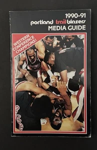 Portland Trailblazers 1990-91 Team Media Guide - Drexler, Petrovic, Porter - Bild 1 von 1