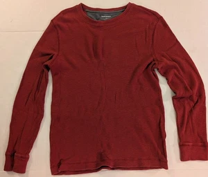 BANANA REPUBLIC Men's Size M Long Sleeve Waffle Shirt Red - Picture 1 of 6