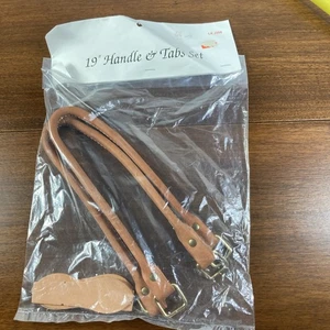 New Leather 19”  Handle & Tabs Set Purse Repair Replace Reuse Create - Picture 1 of 9