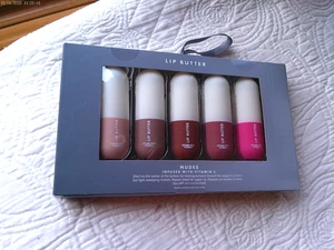 ENCHANTE LIP BUTTER NUDES SET OF 5 TUBES VITAMIN E INFUSED NIB NOURISH HYDRATE - Picture 1 of 6
