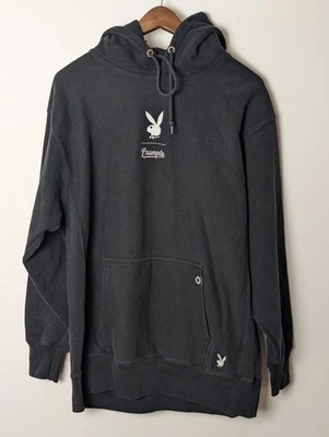 Playboy x Example Black Hoodie XXL Logo Patch Pullover Streetwear Japan - Image 1 of 4