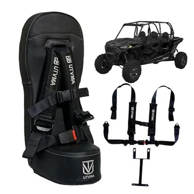 Asiento Bump RZR 1000 y 900 (2014-2023) con Arnés de 4 Puntos | Asiento Infantil | Negro Foto 1 de 4