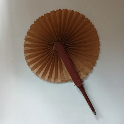 Antique Victorian Linen Fan - Image 1 of 4