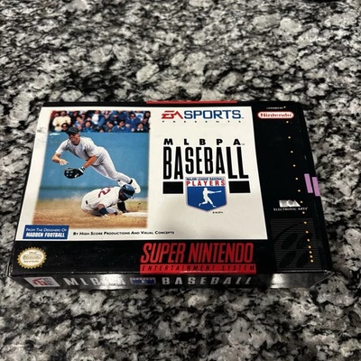 MLBPA Baseball (EA, 1994) SNES Complete w/ Stats  ~ - Image 1 of 4