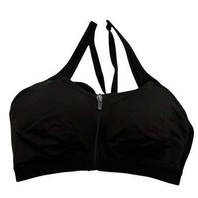Sutiã esportivo Victoria's Secret Sport Knockout fecho frontal preto 32D feminino treino - Imagem 1 de 4