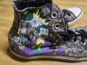 Converse TM DC comic Sneakers All Star Bat Man Joker Superman Sneakers Unisex  - Picture 1 of 10