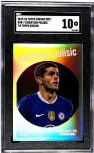 2022-23 Christian Pulisic 59' Design #59-7 Topps Chrome UCC - SGC Gem Mint 10 - Picture 1 of 2