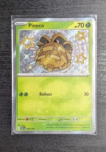 Pineco 099/091 Paldean Fates Baby Shiny Holo Rare Pokemon Card TCG - Picture 1 of 3
