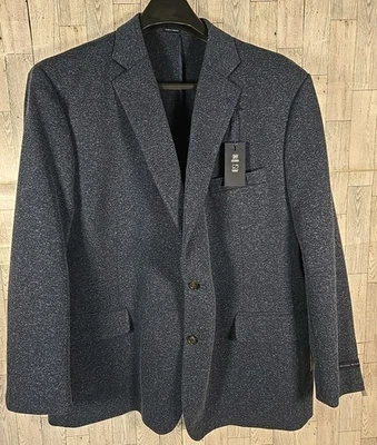 Stafford Sport Coat 54 or 58 Regular Navy Blue Stretch Fabric Suit Jacket NEW - Image 1 of 4
