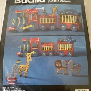 Bucilla Circus Train 6126 Plastik Leinwand Kit 1994 Vintage Neu Versiegelt - Bild 1 von 3