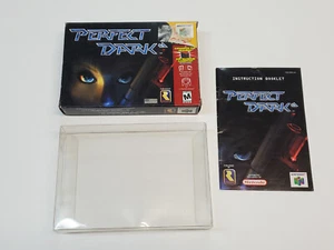 Perfect Dark 64 Original N64 Nintendo 64 Box & Manual Only *C *sticker * - Picture 1 of 24