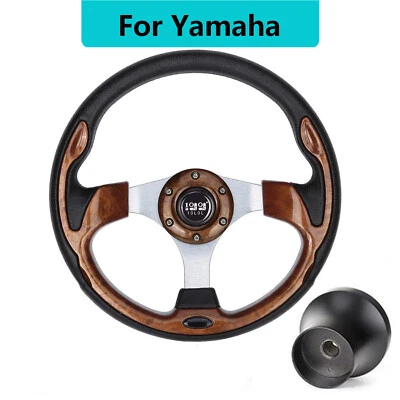 Golf Cart Steering Wheel with Black Adapter for Yamaha G8 G9 -G29 Drive - Image 1 of 4
