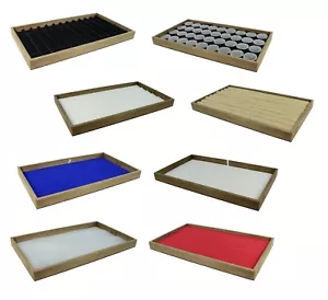 Stackable Vintage Wooden Display Tray With Choice of Jewellery Display Insert - Picture 1 of 34