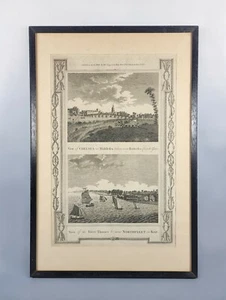 Antique Framed Print of Chelsea & Northfleet, Published by Alex Hogg 1784 - Picture 1 of 4