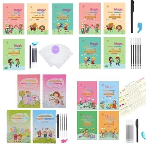 11/23Pc Magic Practice Copybook Number Book Set Writing Preschooler Pen Reusable - Picture 1 of 25