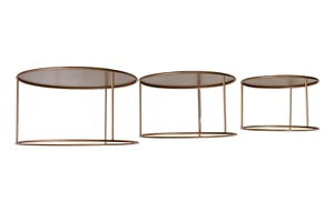 Gold Metal Cake Stands Set of 3 – 12", 10", 8" Round Nesting Dessert Risers - Picture 1 of 6
