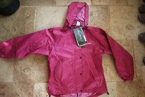 Neu mit Etikett aspberry pink FROGG TOGGS Reißverschluss & Druckknopf Kapuze wasserdichte Regenjacke Large - Bild 1 von 8